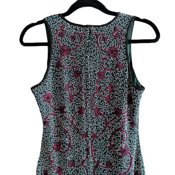 Vintage maxi embroidery and beads fitted dress - Picture 13 of 16